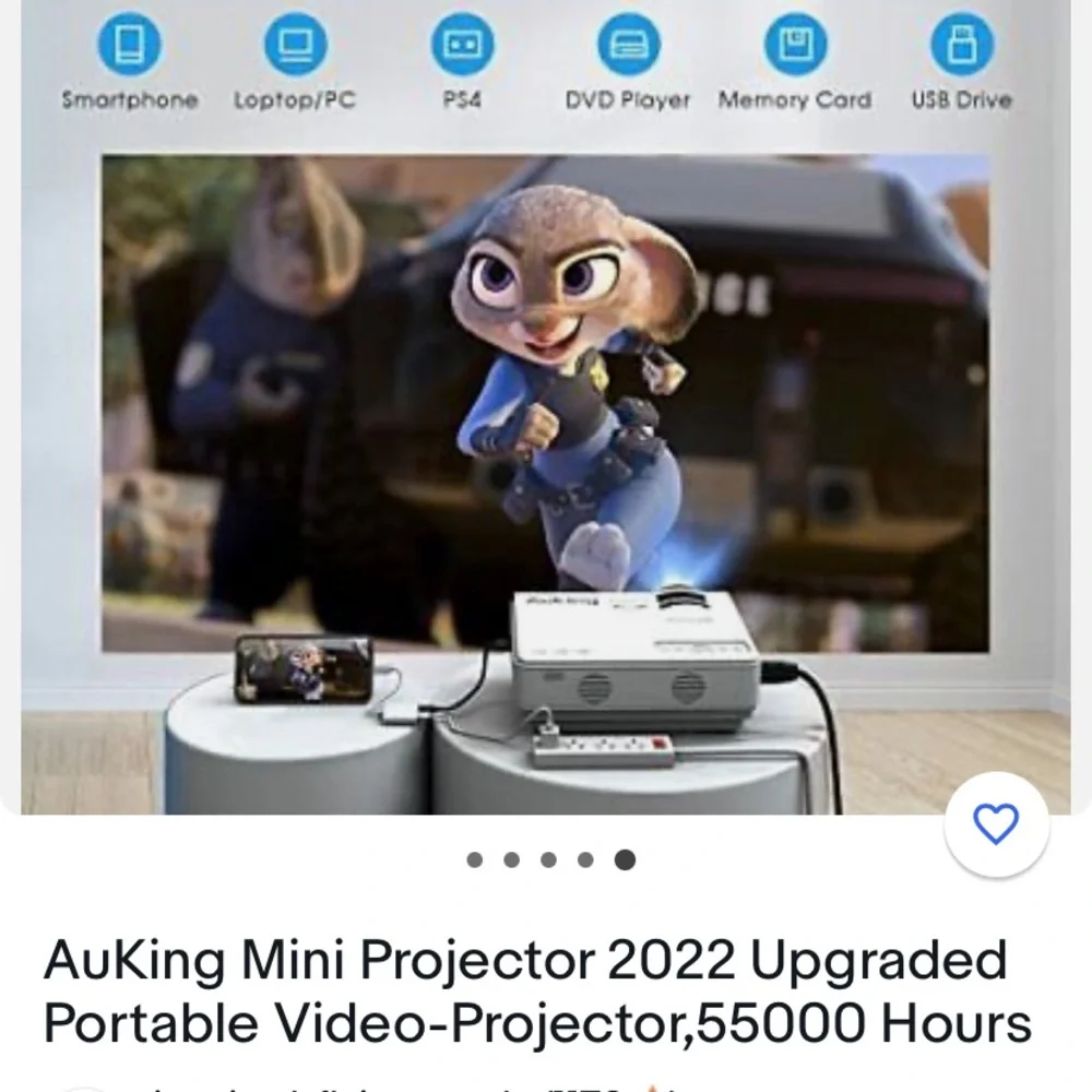Auking Mini Projector Portable Video-Projector - Picture 6 of 11